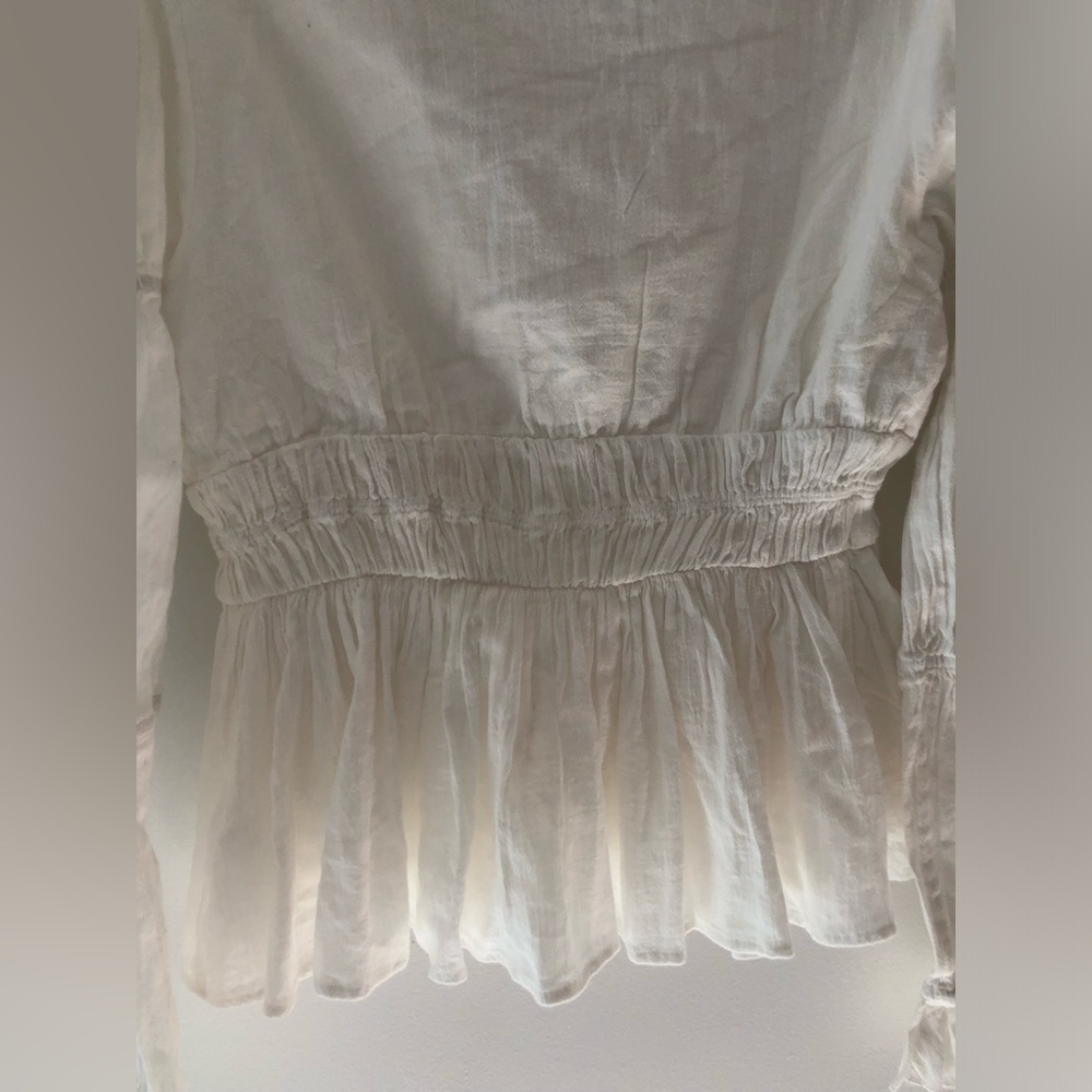 Faherty White Button-Down Blouse - Picture 15 of 16